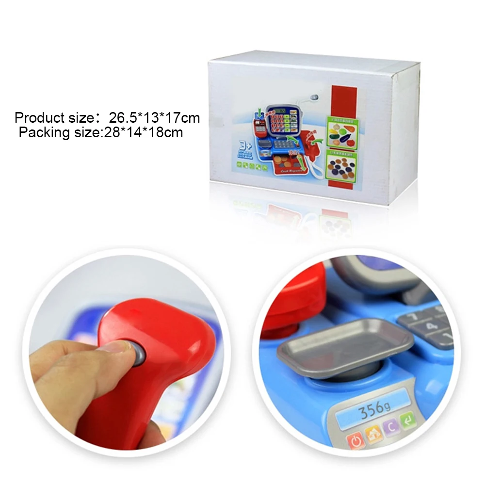 Кассовый аппарат со сканером весы электронная развивающая игрушка Многофункциональная игрушка для детей настоящий калькулятор игрушки P15