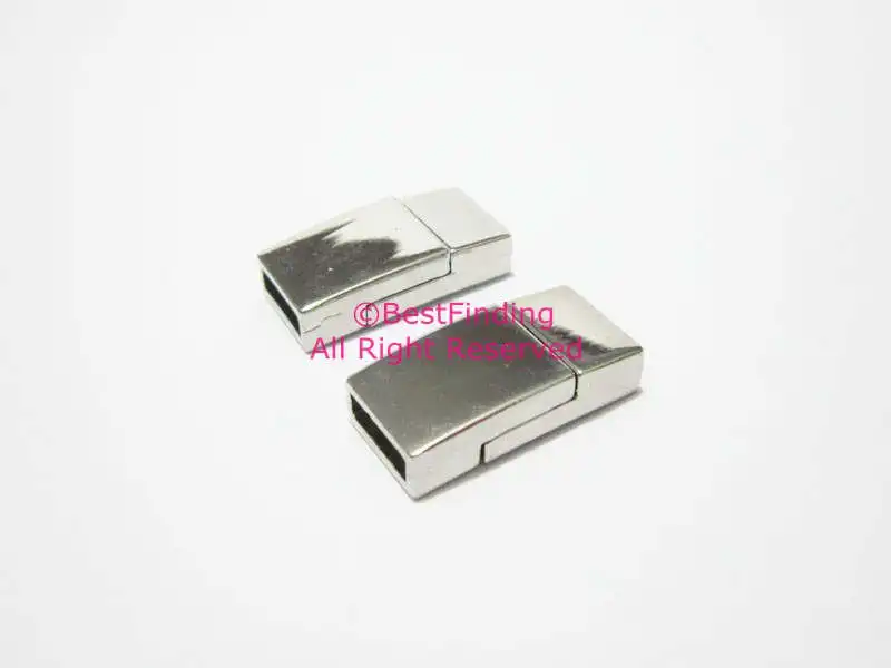 

3pcs 8mm magnetic clasp 8x2mm Flat leather clasp -FC39