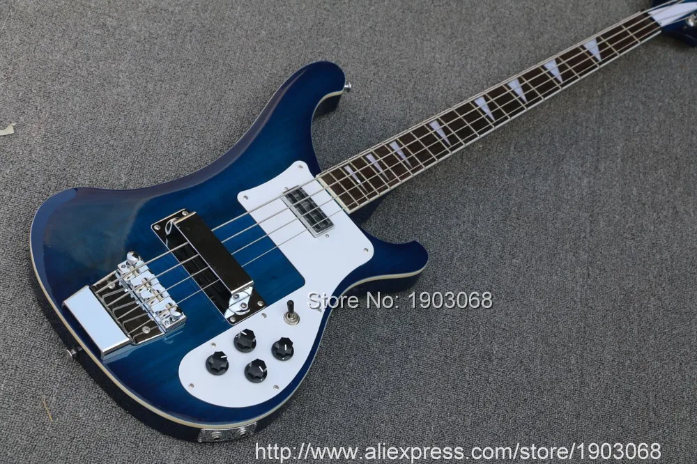 

High quality neck-thru blue color Electric Bass guitar, 4 strings Bass guitarra, best quality hardware,All Color are available