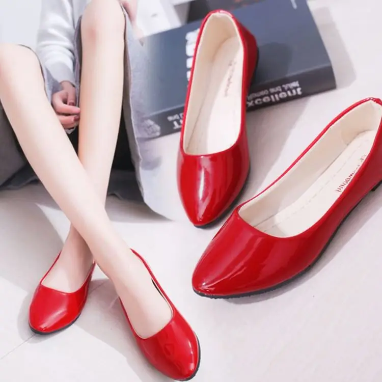 

2019 women's shoes candy color small leather shoes student pointed single shoes