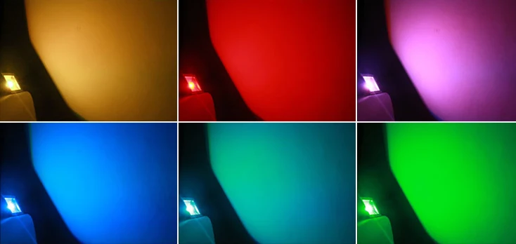 20 шт. RGB Светодиодный прожектор красочный 10 Вт 20 Вт 30 Вт 50 Вт 100 Вт 200 Вт Красный Зеленый AC85-265V AC/DC12V-24V квадратный Поиск лампы наружные светильники