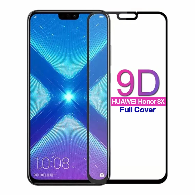 9D Защитное стекло для huawei honor 8X полное покрытие экрана протектор 8x закаленная