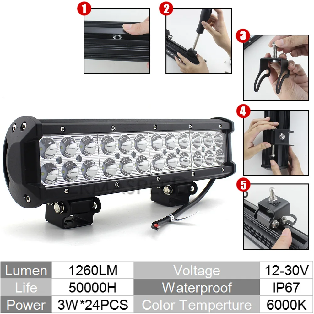 72W Car Light Bar (2)