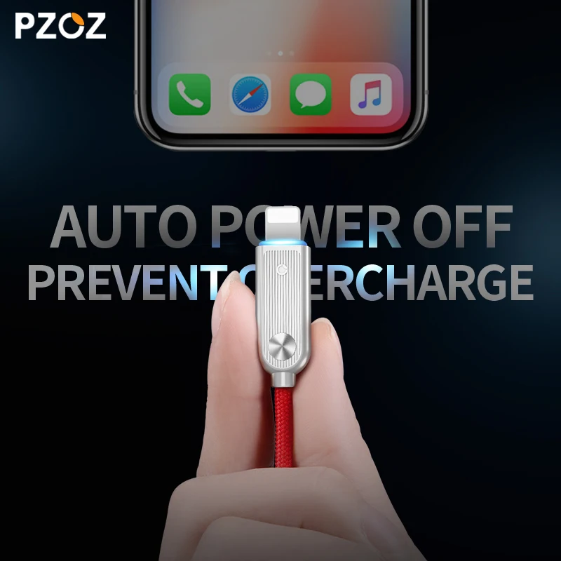 PZOZ für pple iphone se 5 5se 5s 6s 7 8 Auto Trennen led licht kabel schnelle ladegerät usb iphone