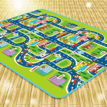 

Chilren's Play carpet Crawling Mats rugs for living room 130*160cm 160*200cm Foam mat Cartoon City Tapies Alfombras Home Textile