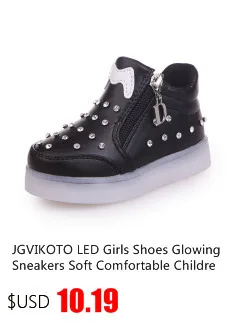 Jgvikoto Модные светодиодный свет звезды светящиеся туфли детские для маленьких мальчиков и девочек детская Повседневное кроссовки для мальчиков и девочек, мягкая спортивная обувь