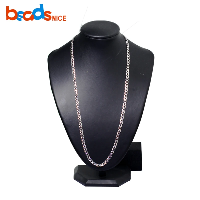 Beadsnice ID38547 22 дюймов ожерелье Поиск для изготовления ювелирных изделий омаровый коготь застежка Мужская твердая Серебряная цепочка Ожерелье