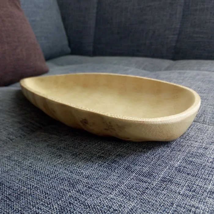 Natrual Bamboo Snack Plate Dried Fruit Bowl Candy Dish Restaurant Hotel Plate Tray Snack Dish