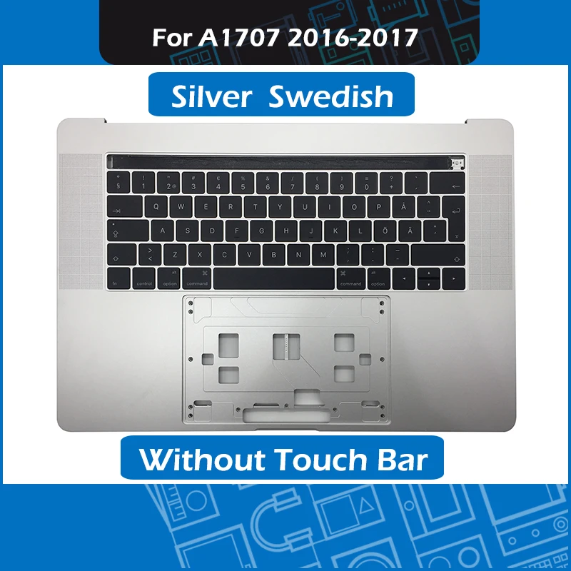 Серебряный A1707 Топ чехол + SE шведская клавиатура для Macbook Pro Retina 15 &quotсенсорная