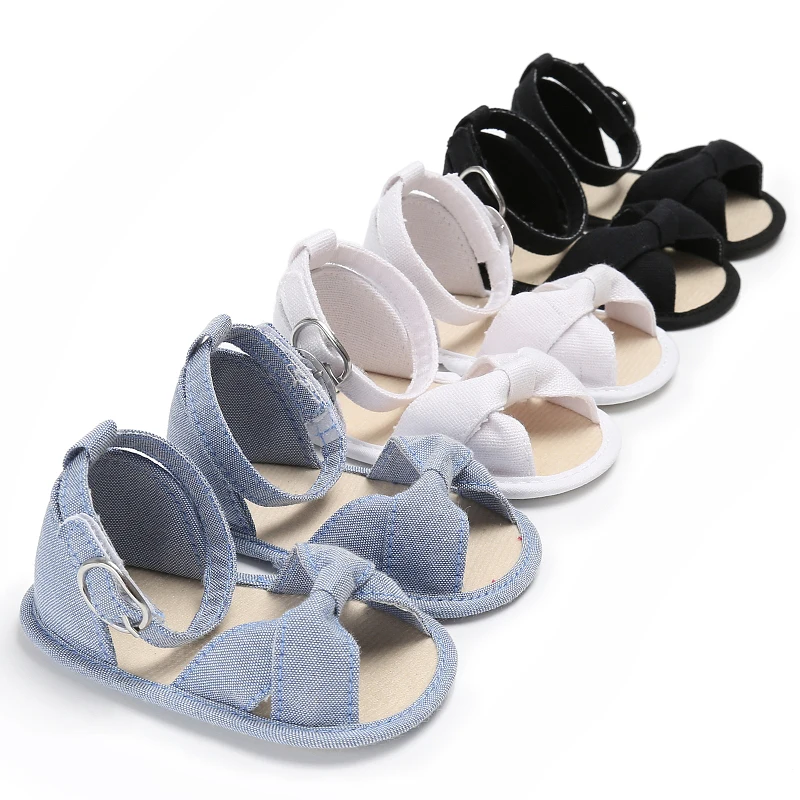 Newborn Baby Boy Soft Sole Navy Crib Shoes Toddler Summer Sandals Size 0-18 M
