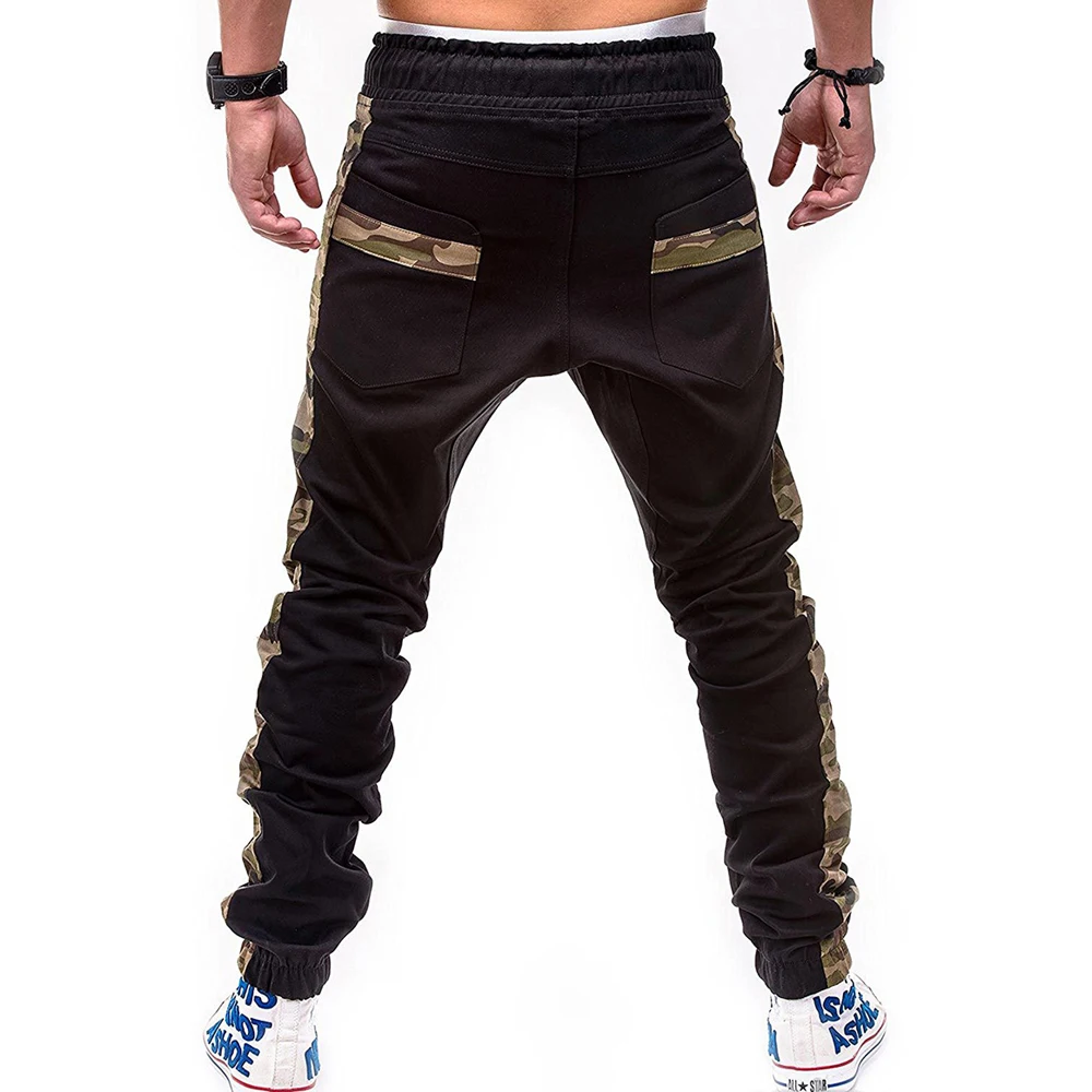 Мужские Брюки камуфляжные тактические брюки карго Мужские штаны для бега Джастин Бибер повседневные штаны хип хоп ленты уличные брюки