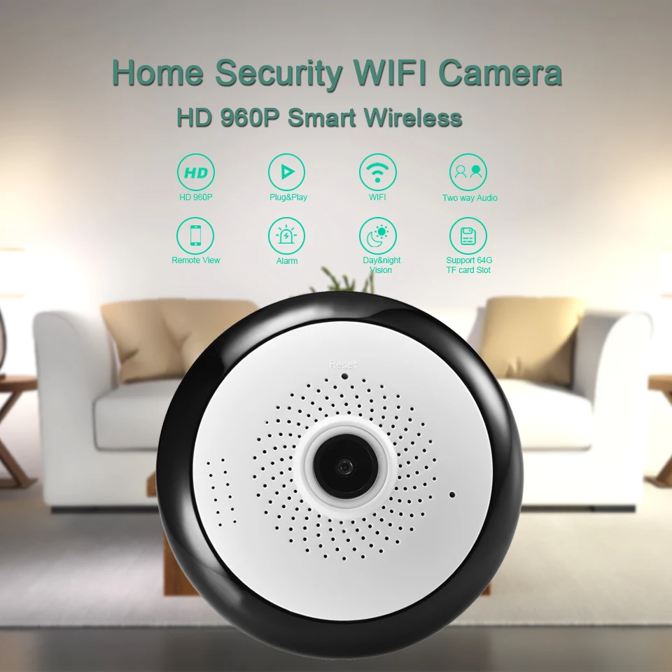 BESDER рыбий глаз VR 360 градусов панорамная камера HD 960P беспроводная Wifi ip домашняя