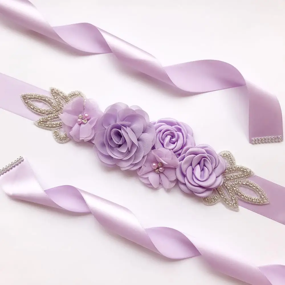 

Rose flower pearl bride wedding belt