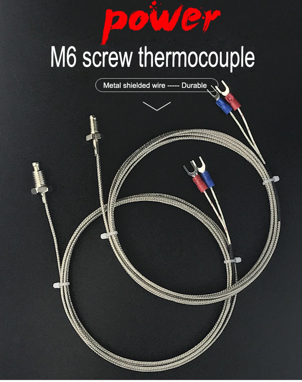 K тип E Тип M6 винтовой тип термопары M8 резьба термостойкость Температурный датчик температурная линия зонд температурная линия