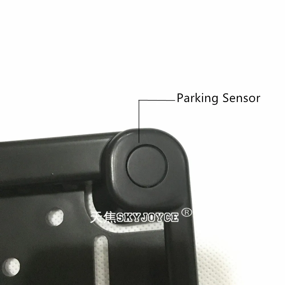 Black camera CCD HD rear view camera set with 2 radar parking sensor EU European license plate camera rear parking camera LED (7)
