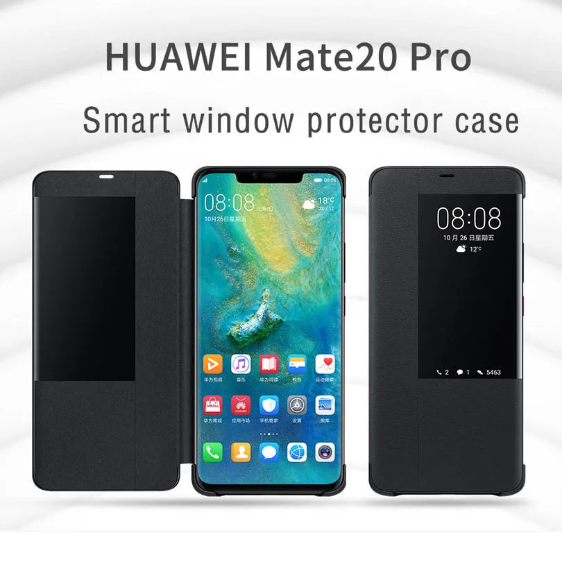 Официальный умный чехол книжка из искусственной кожи для HUAWEI Mate 20 Pro HM22|Бамперы| |
