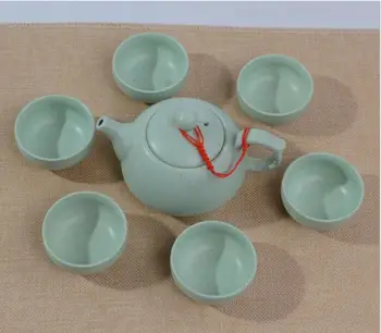 

Ceramic full star color fixed kiln ice crack kung fu tea set