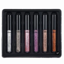 6 шт./компл. Popfeel Блеск жидкая подводка для глаз крем водонепроницаемый фиолетовый золотой коричневый серебряный блестящая подводка для глаз гелевый хайлайтер комплект BD042