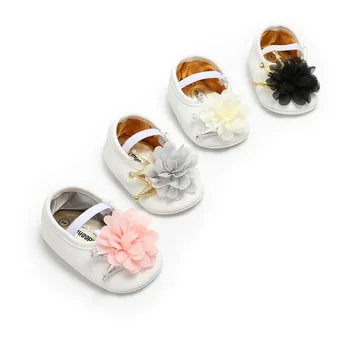

Toddler Newborn Baby Girl Shoes Crown Floral Princess First Walkers Soft Sole Anti-Slip Prewalker