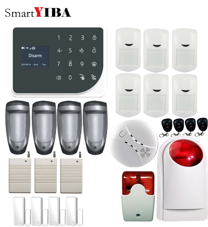 SmartYIBA GSM font b Alarm b font Systems Security Signal Repeat WIFI APP Control Pet Immune