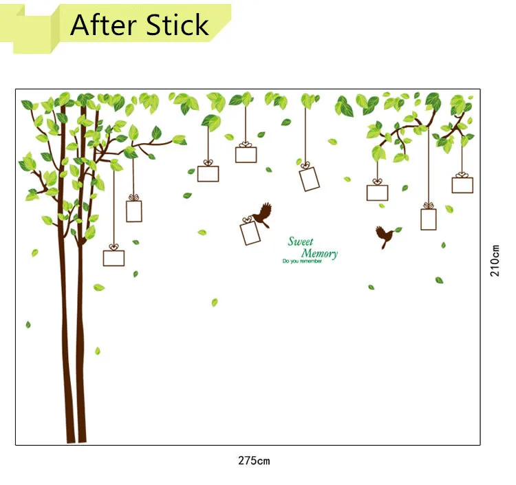 2 قطعة/المجموعة الطيور لخلق صورة إطار الصورة شجرة الجدار ملصق ورق الحائط الجدار ملصق البيت الديكور نوم للأطفال