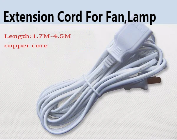 

Free shipping for 1pc/lot Extension Cord/line socket For Fan/Lamp/phone length 2.5m copper core socket