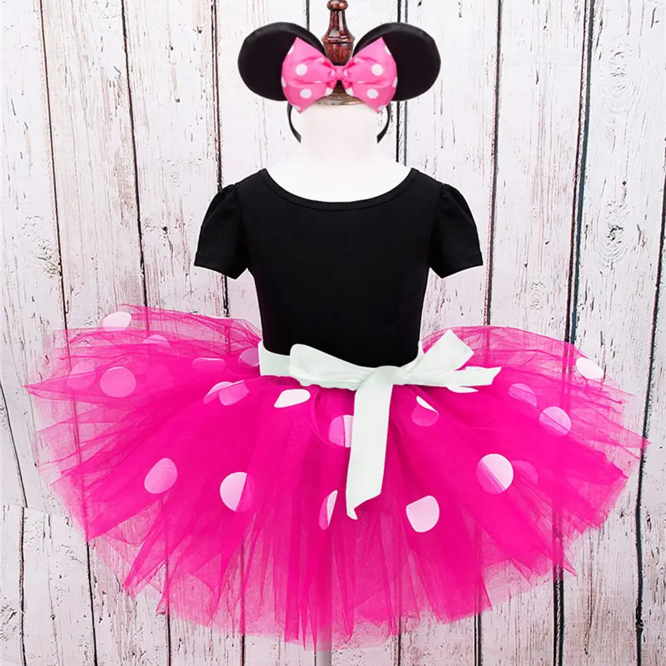 Платье для маленьких девочек с Минни и Микки Маусом; Детский костюм с Минни Маус; детская праздничная одежда для дня рождения; балетная одежда; летние платья принцессы