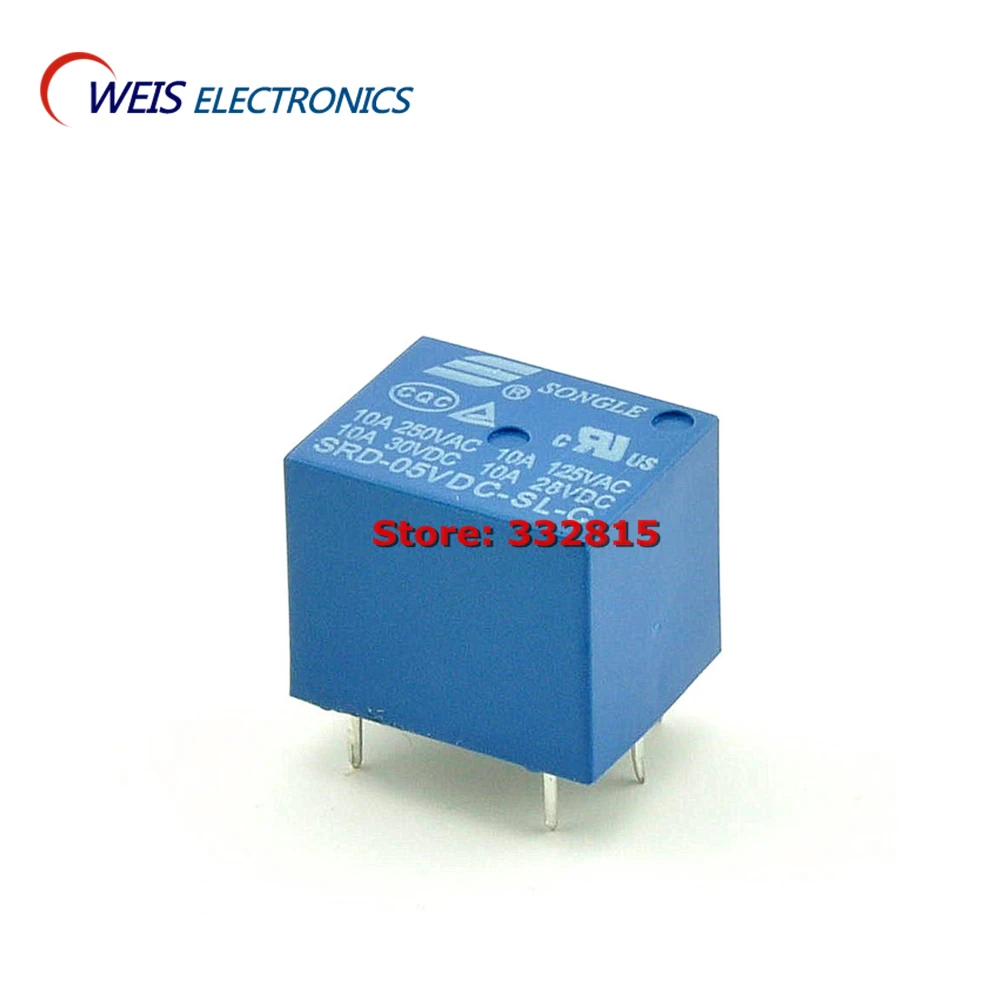 200PCS SRD 05VDC SL C relay SRD 05VDC T73 5V 10A DIP 5PIN SONGLE New ...