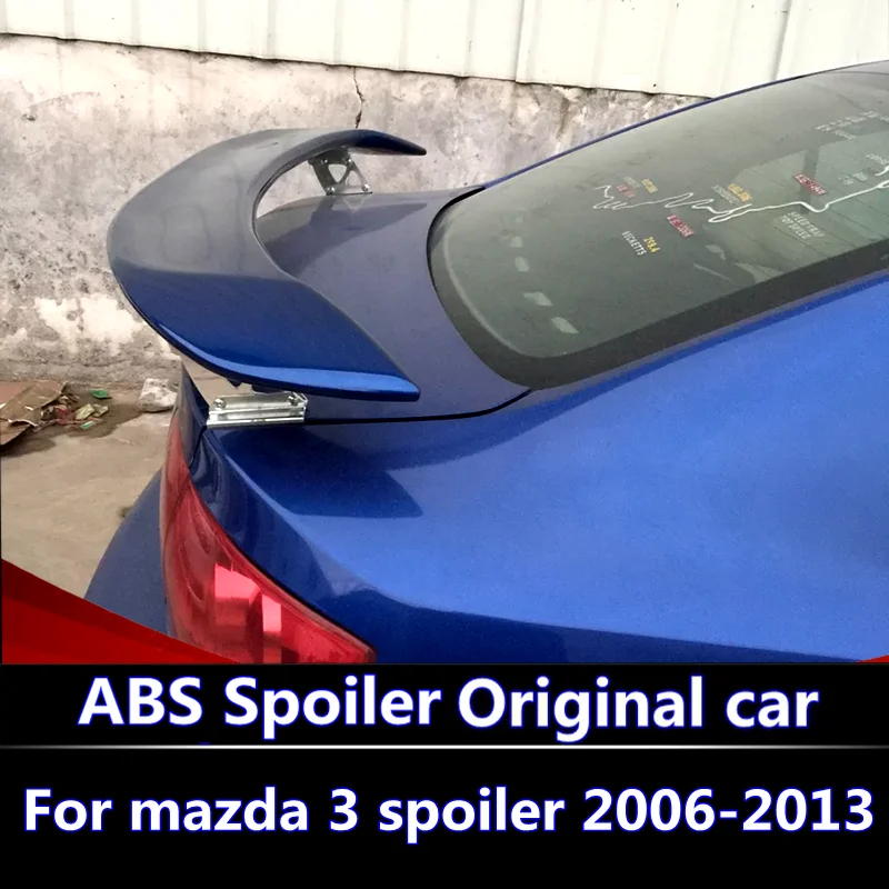 Для Mazda 3 2006 2007 2008 2009 2010 2011 2012 2013 спойлер высокого качества ABS Материал заднего крыла первоклассника Цвет задний спойлер