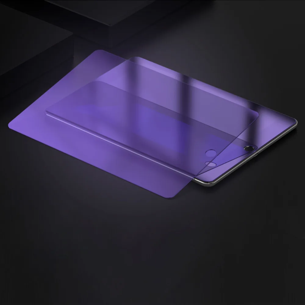 

2Pcs a set 3D Arc Screen Protector Universal 9.7 inch for iPad Air Air2 New Pro, 9H Tempered Glass Film With Blue Light Filter