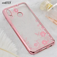 

Huawei P20 Case Huawei P20 Pro Plus Silicone Bling Flower Diamond Clear Bumper Back Case For Huawei P20 Lite Nova 3E Phone Cover