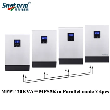 

MPPT 20KVA Grid Off Hybrid Solar PV Inverter with 48V80A*4PCS / 48V60A*4PCS Solar Charge Controller With AC Battery Charger