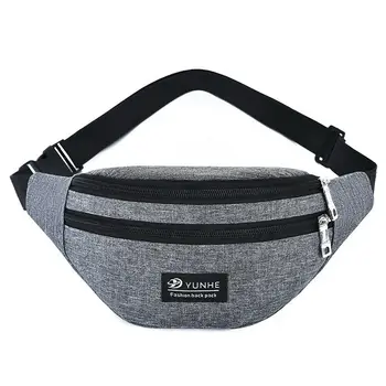 

Fashion Oxford cloth waist bag Men's and women's universal fanny pack sports travel outdoor solid color chest bag heuptas
