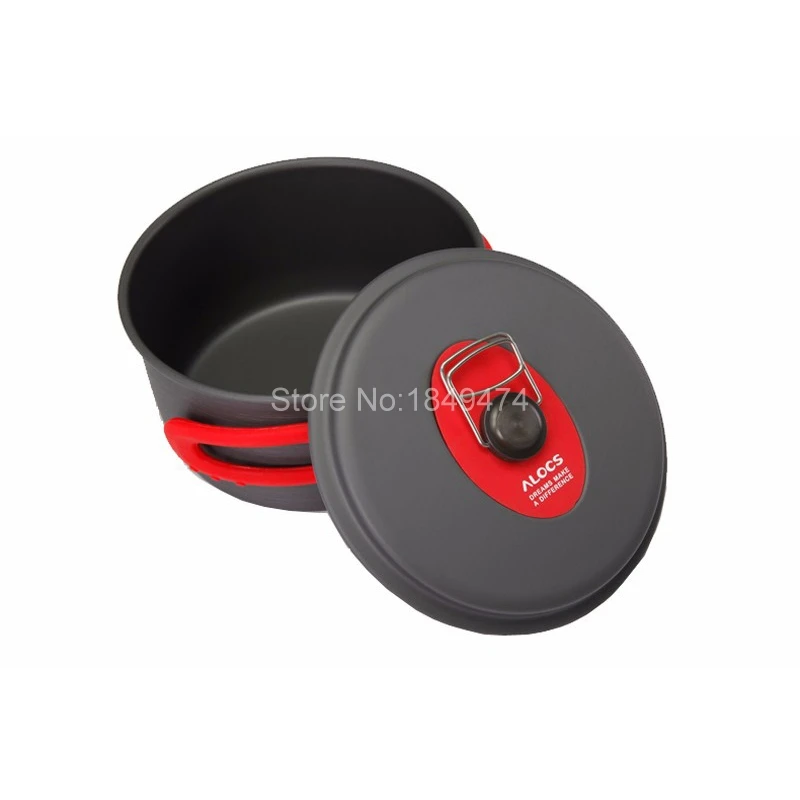 Alocs moderna 7 unids acampar al aire libre cocina Utensilios de cocina backpacking cocina picnic spon ollas sartén hervidor conjunto cw-c06s
