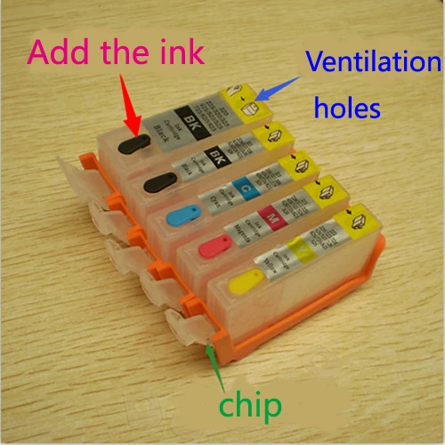 

5PC PGI 425 CLI 426 Refillable Ink cartridge For canon Pixma IP4840 IP4940 IX6540 MG5140 MG5240 MG5340 MX714 MX884 MX894 pgi425