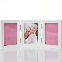 Baby Hand&Foot Print Hands Feet Mold Maker Baby Photo Frame With Cover Fingerprint Mud Set Baby Growth Memorial Gift