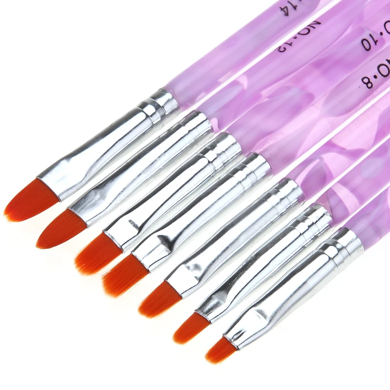 

7 Pcs/set Acrylic Flower Petal Painting Brush Nail Toe Art UV Gel Polish Gel Apply Coating Brushes