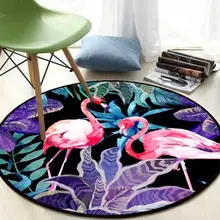 Фламинго Печатный капитан круглый коврик в гостиную Мультяшные ковры дверь пол коврик для спальни ковер для детской комнаты