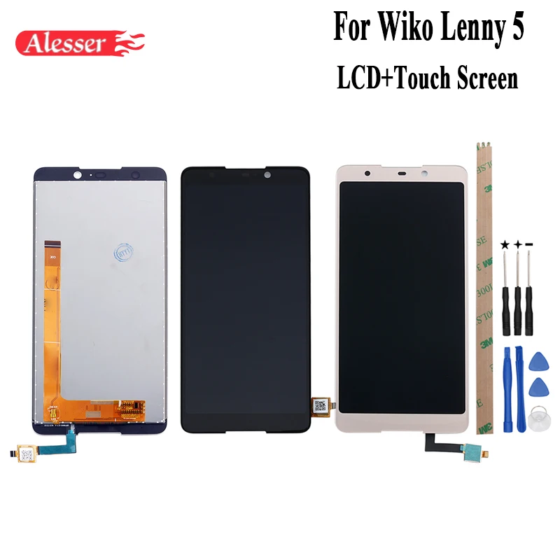 

Alesser For Wiko Lenny 5 LCD Display and Touch Screen Assembly Repair Parts With Tools Aand Adhesive 5.7" For Wiko Lenny 5 Phone