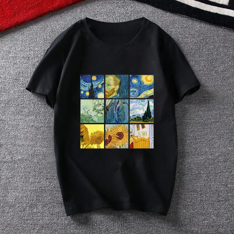 الصيف امرأة تي شيرت فان جوخ الفن خمر الجرافيك طباعة المحملة قميص فام المتناثرة الأزياء الجمالية فان جوخ فوج T قميص نعرفكم الصيف امرأة تي شيرت فان جوخ الفن خمر الجرافيك طباعة المحملة قميص فام المتناثرة الأزياء الجمالية فان جوخ فوج T قميص نعرفكم