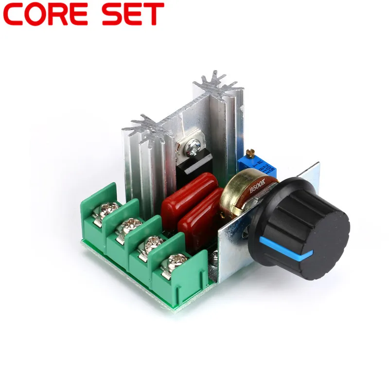 

AC 220V 2000W SCR Voltage Regulator Controller Dimming Dimmers Speed Controller Thermostat Electronic Voltage Regulator Module