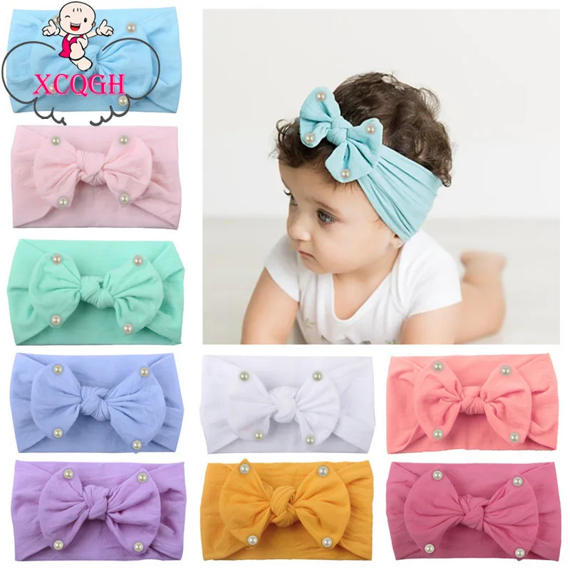 

XCQGH Baby Girl Nylon Bow Headbands Cute Princess Hair Bands Kids Toddler Elastic Soft Headband Hair Accessories Birthday Gifts