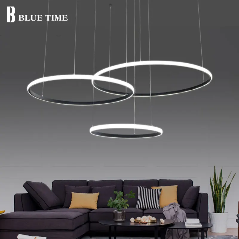 Latest design Acrylic Modern Led Ceiling Lights For Living Room Bedroom White Black Led Home Ceiling Lighting Fixtures AC85-260V