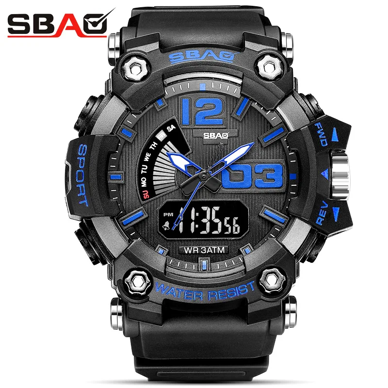 

New Sport Watches for Men Top Brand Luxury Digital LED Dual Display Waterproof Wristwatch Men Military Watches Relogio Masculino
