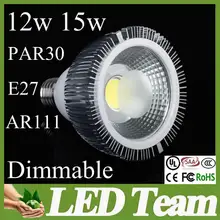Новое поступление светодиодный COB затемнения Par30 12 Вт 15 Вт 1250lm E27 светодиодный свет лампы прожектор теплый/холодный/ природа белый 60 угол луча CE