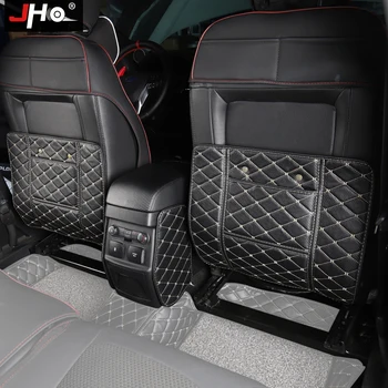 

JHO Car Accessories Rear Armrest Seat Back Anti-dirty Cover Mats with Pockets For 2011-2019 Ford Explorer 2018 17 16 15 14 13 12