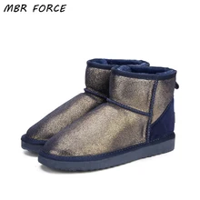 MBR FORCE/модные женские зимние ботинки; Коллекция года; женские ботинки из натуральной кожи; теплые водонепроницаемые зимние ботинки; ботильоны;