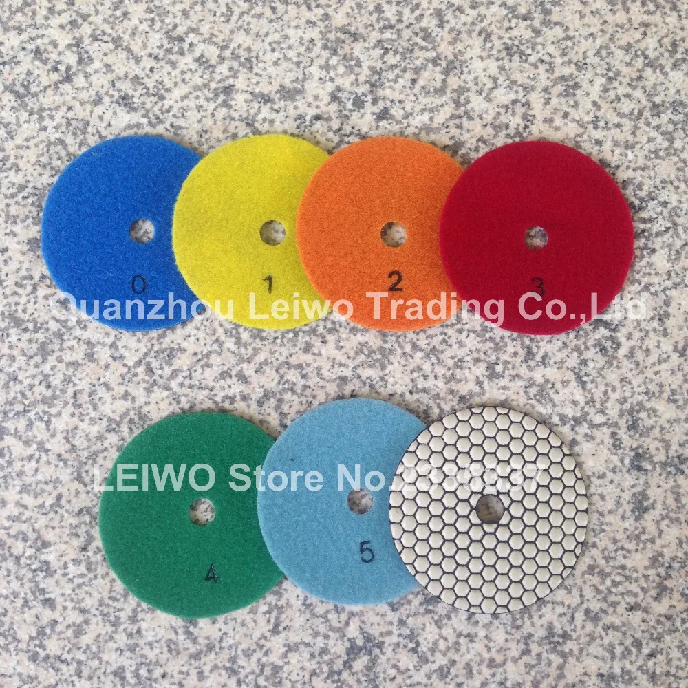 Economy Dry Diamond Polishing Pads 5 inch (125 mm) Marble Granite