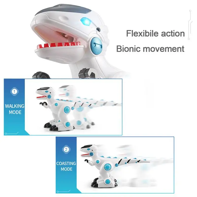 Smart Robot Dinosaur Follow Spray RC Dinosaur Robots Toys Singing And Dancing Storytelling English Learning RC Robot kids toys