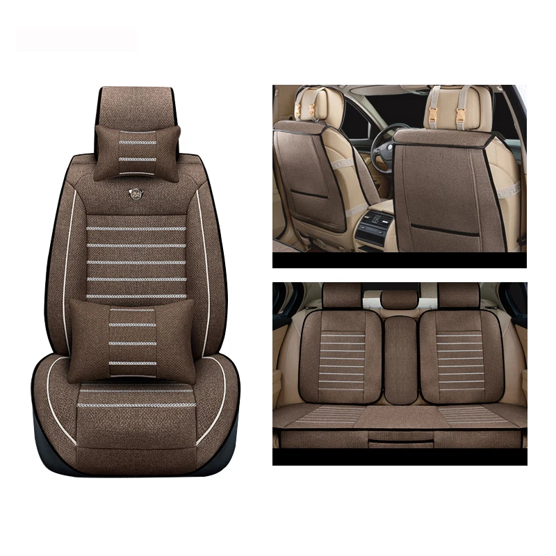 XWSN льняные чехлы для сидений автомобиля для Geely Atlas emgrand ec7 x7 gc6 mk ck 3D автомобильный Стайлинг авто аксессуары